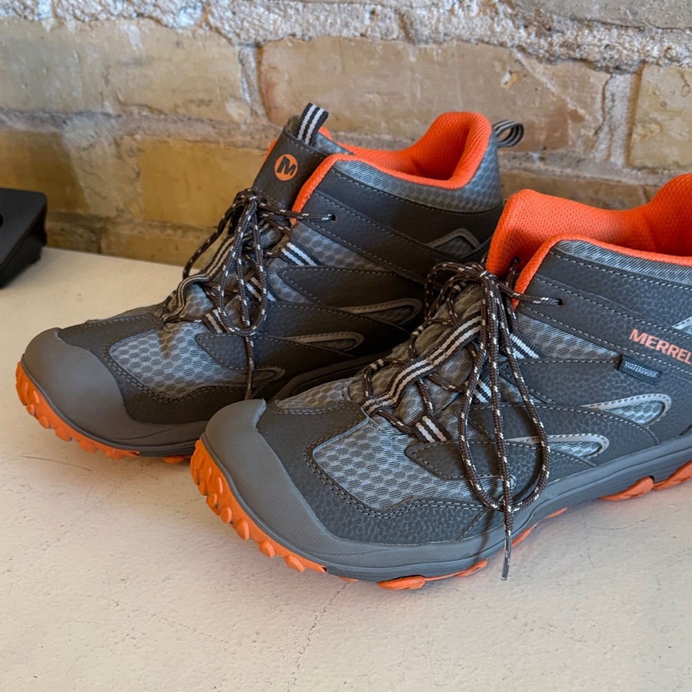 Merrell  Gray and Orange Hiking Shoes